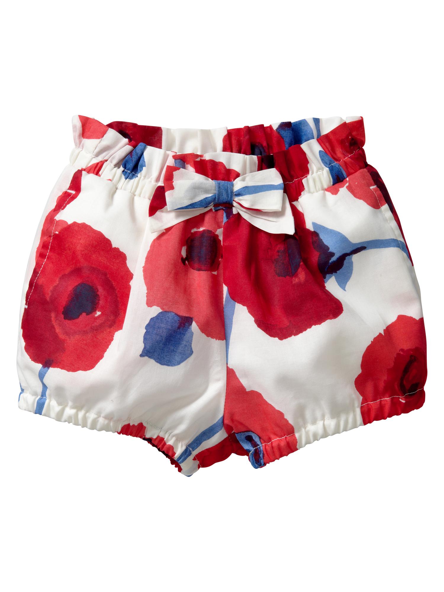 Gap公式オンラインストア Bow floral bubble shorts