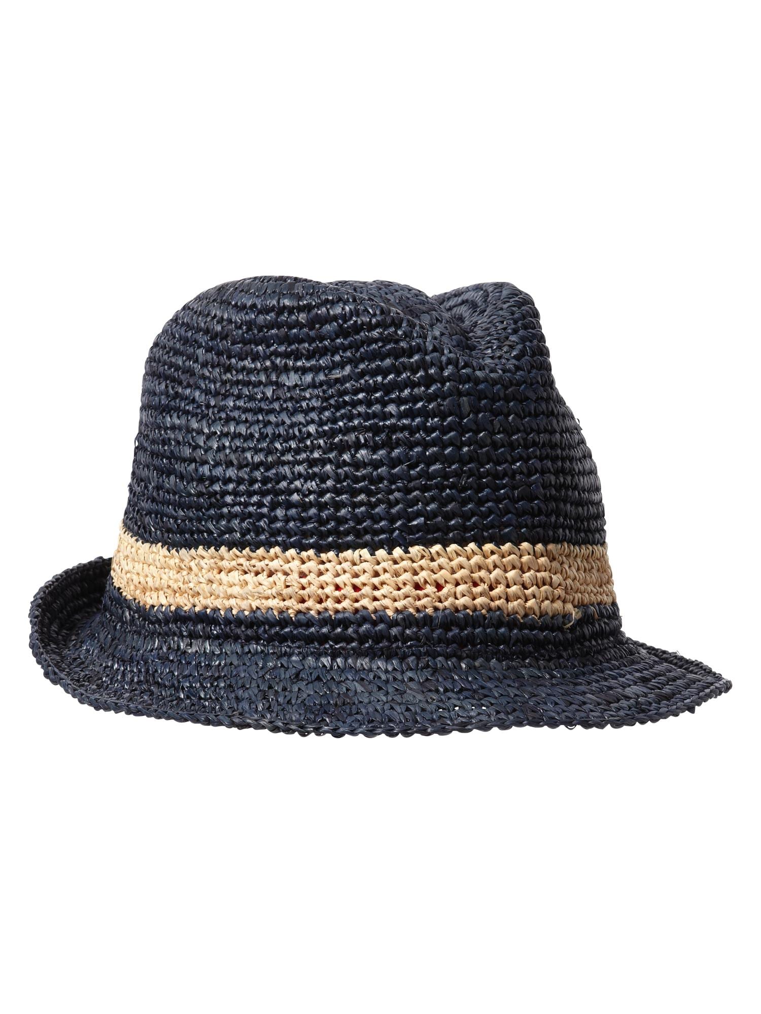 Gap公式オンラインストア Single stripe straw fedora