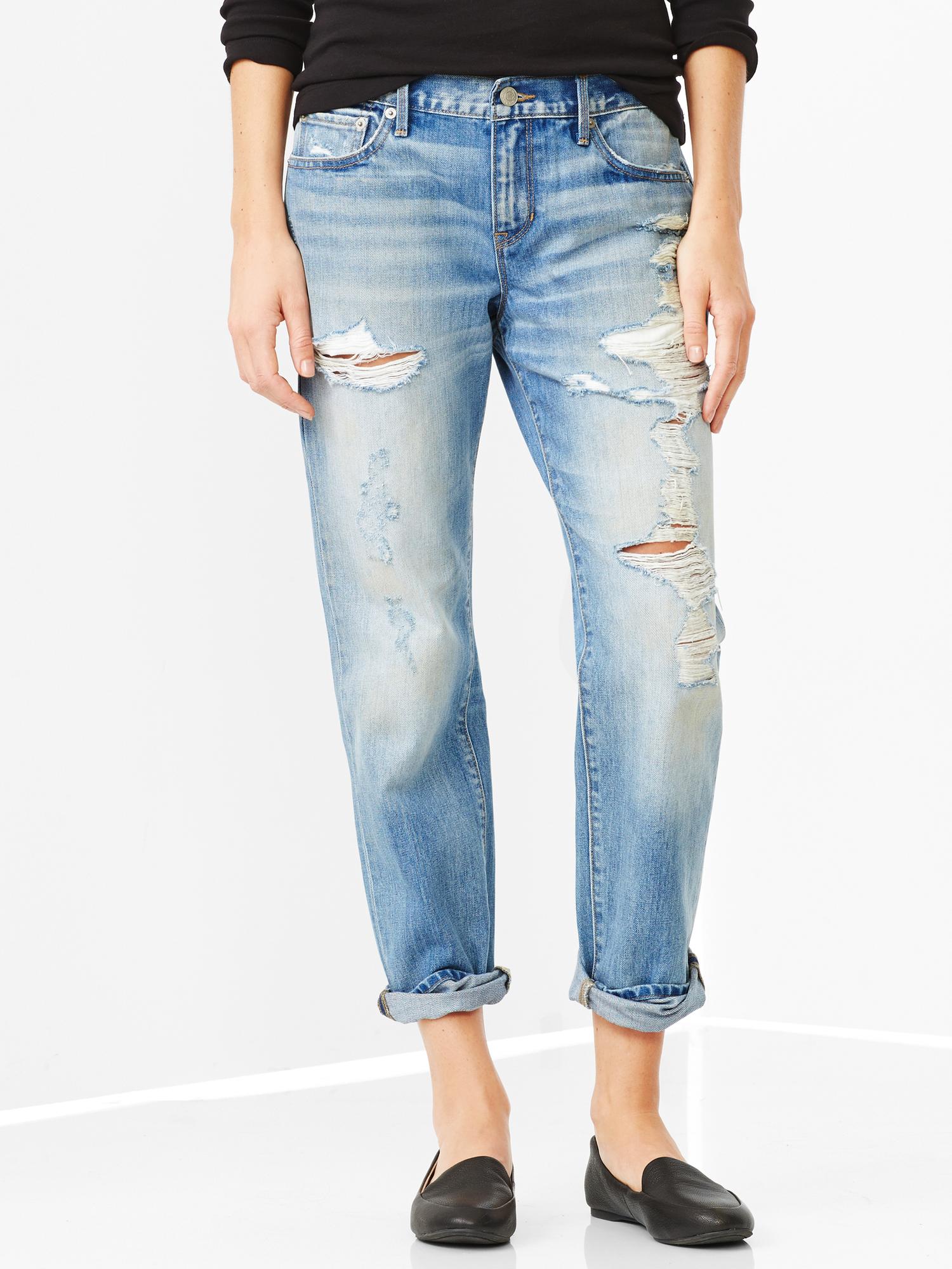 Gap公式オンラインストア 1969 destroyed sexy boyfriend jeans