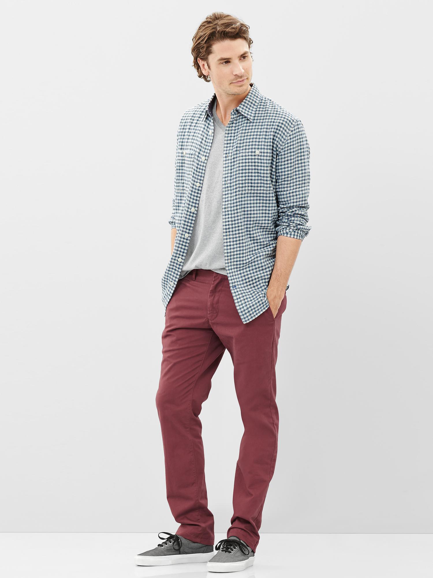Gap公式オンラインストア Livedin slim khaki