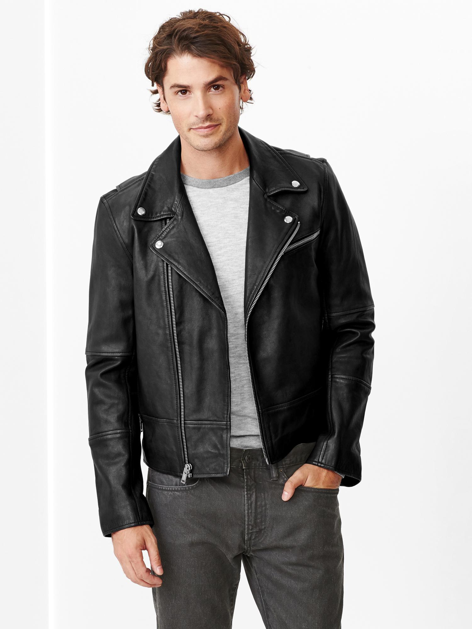ジャケット・アウター GAP Leather Jacket Gap公式オンラインストア | Leather biker jacket