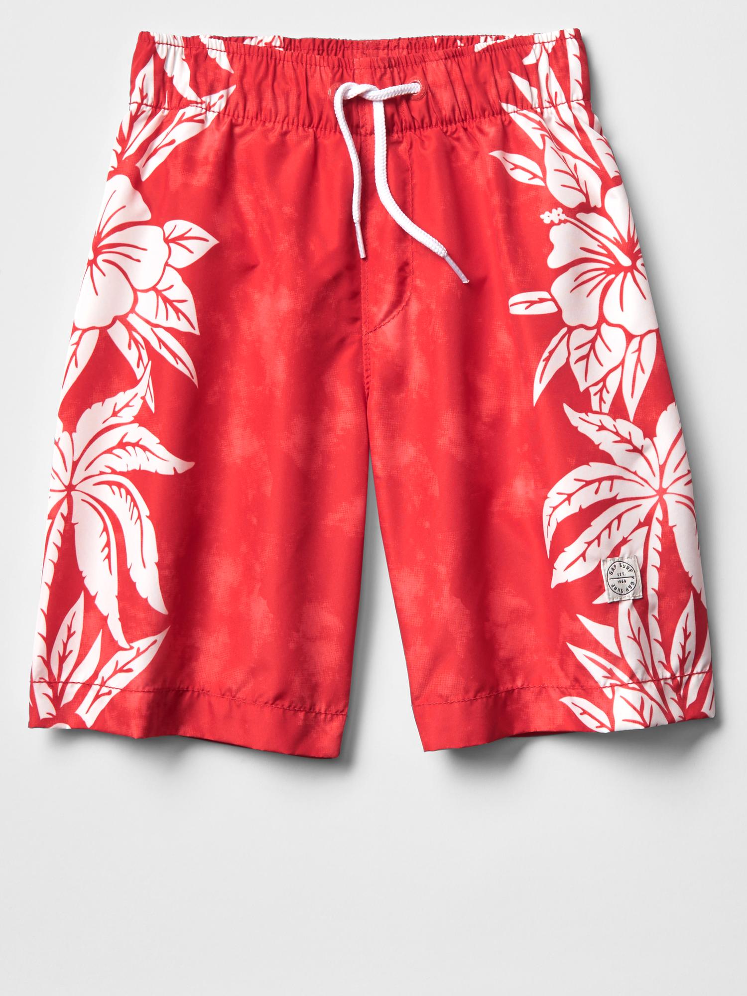 Gap公式オンラインストア Hibiscus border swim trunks