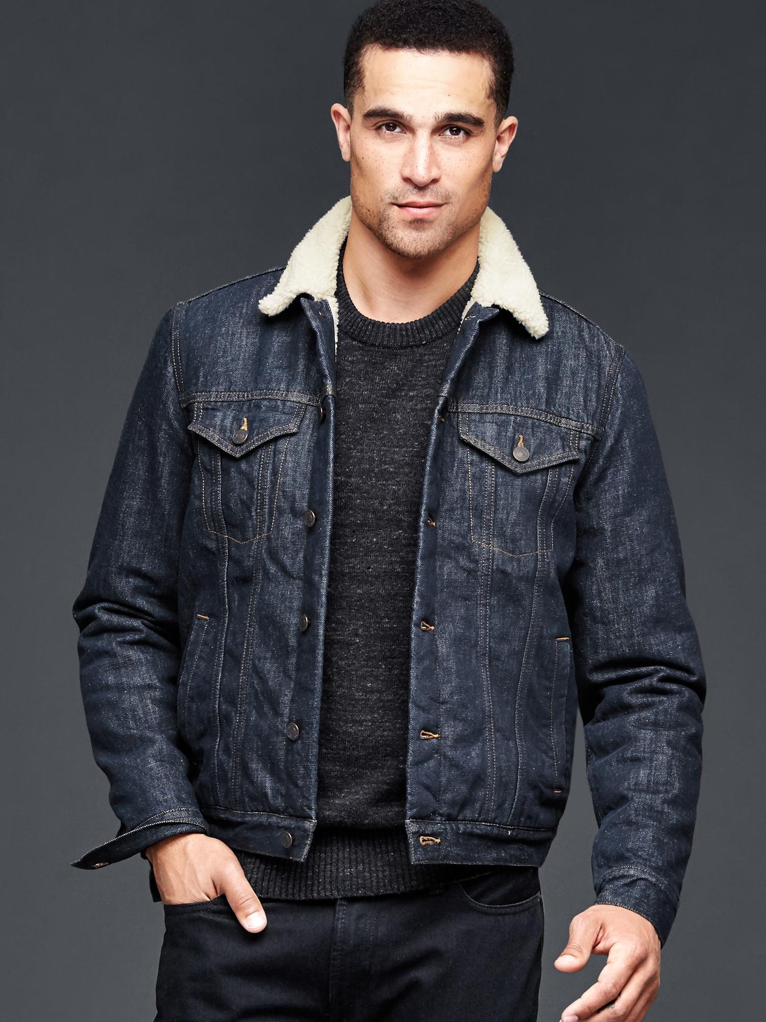 Gap公式オンラインストア | 1969 sherpa-lined denim jacket