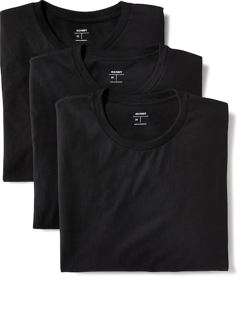 PAQUET DE TROIS T-SHIRTS À COL ROND POUR HOMME