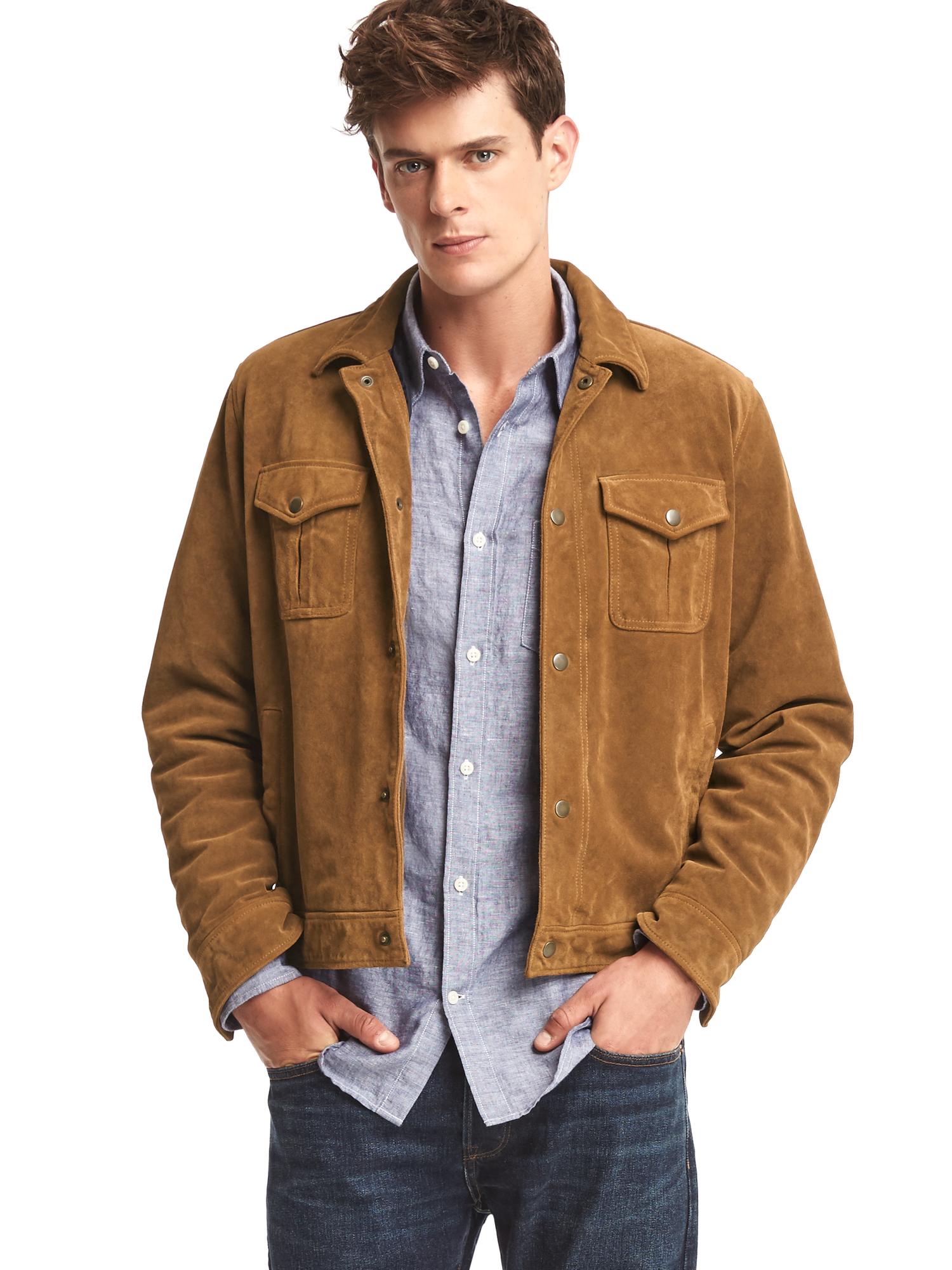 ジャケット・アウター GAP Leather Suede Tailored Jacket Gap公式オンラインストア | Suede shirt jacket