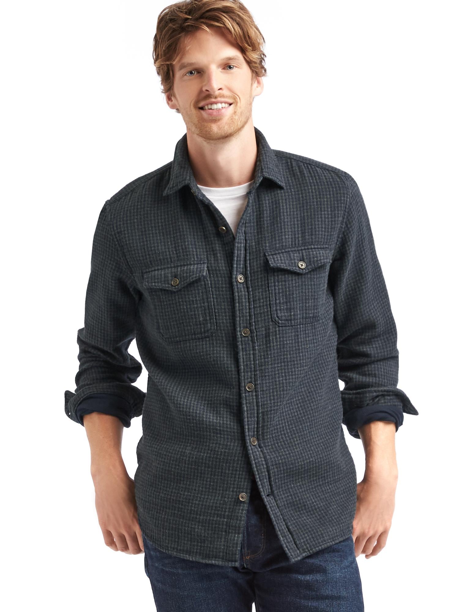 Gap公式オンラインストア | テクスチャードチェック シャツジャケット