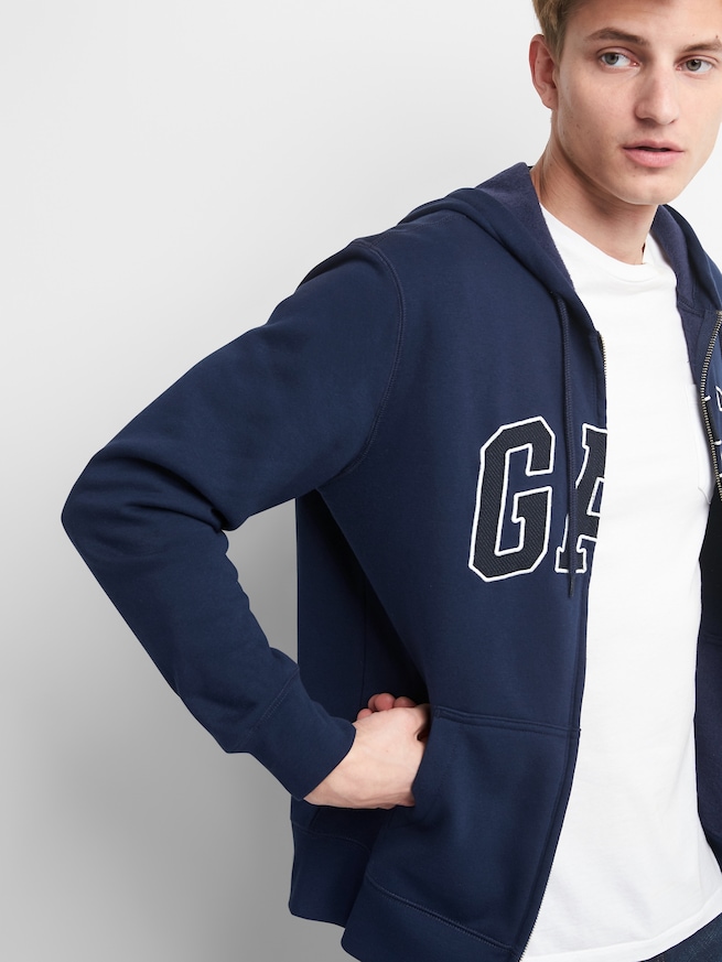 GAPロゴ フルジップパーカー(ユニセックス)-0