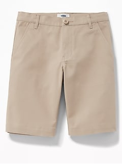 Built-In Flex Twill Straight Uniform Shorts for Boys