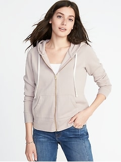 Relaxed Zip-Front Hoodie for Women