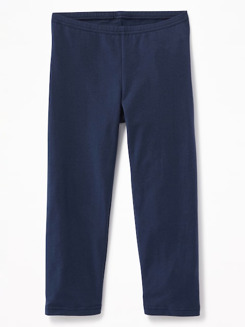 Short Crop Jersey Leggings for Girls