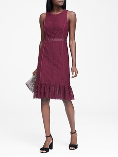 Women S Dresses Banana Republic Lace Paneled Sheath Dress