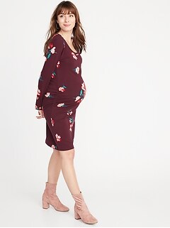 Maternity Scoop Neck Bodycon Dress Maternity Scoop Neck Bodycon Dress