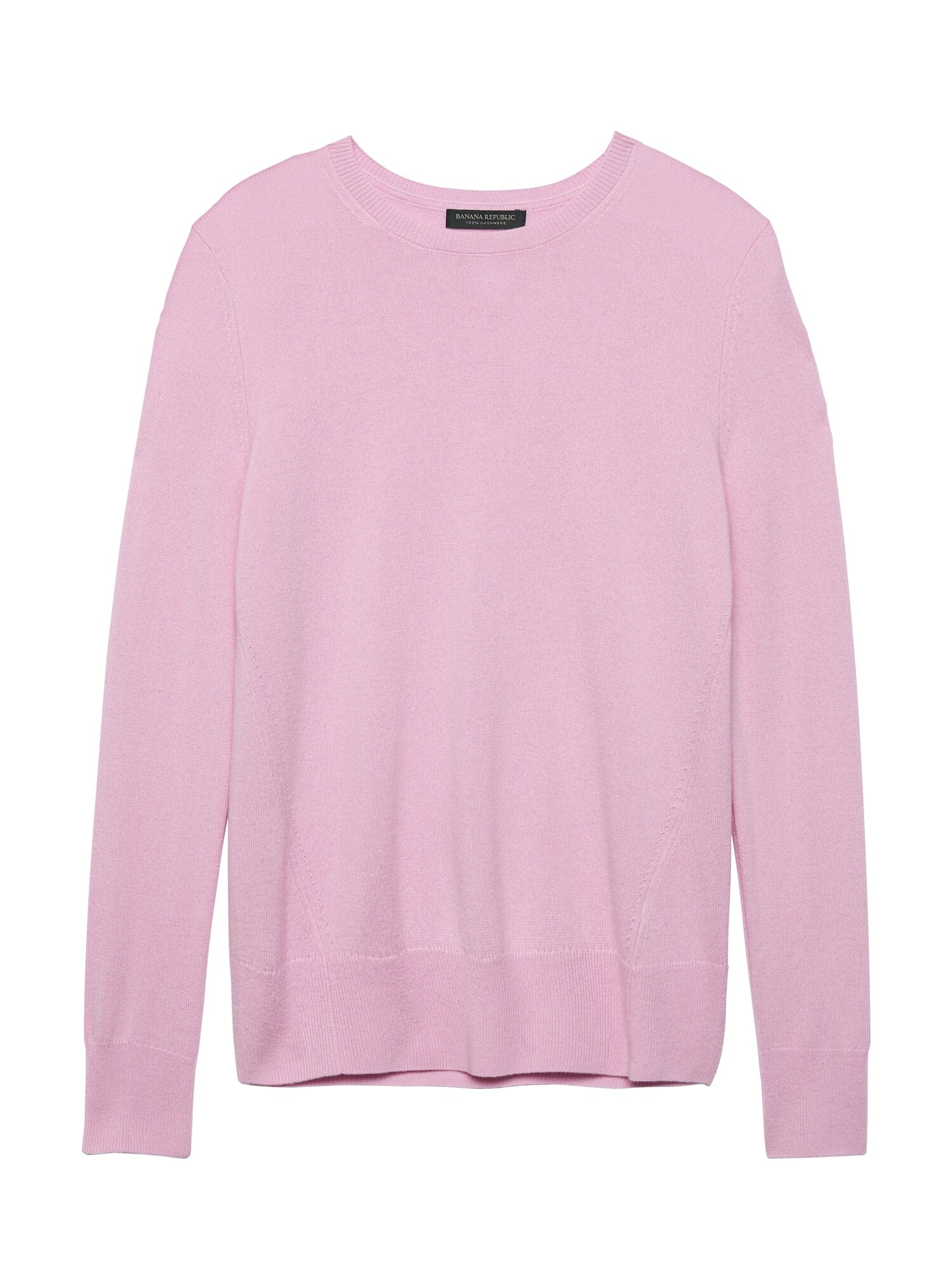 BR M ピンク カシミヤクルーネックセーター プレミアムカシミヤ・クルーネックセーター/40代50代からの