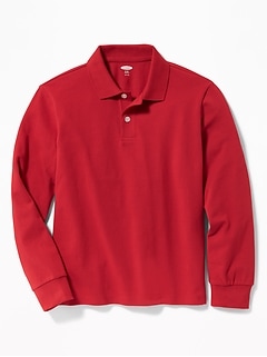 boys long sleeve polo shirts