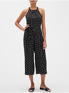 banana republic black and white jumpsuit