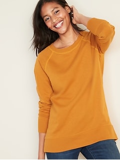 Boyfriend French Terry Tunic Sweatshirt for Women