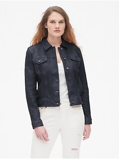 gap leather trucker jacket