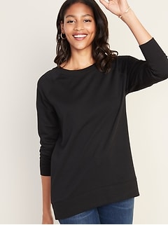 Boyfriend French Terry Tunic Sweatshirt for Women