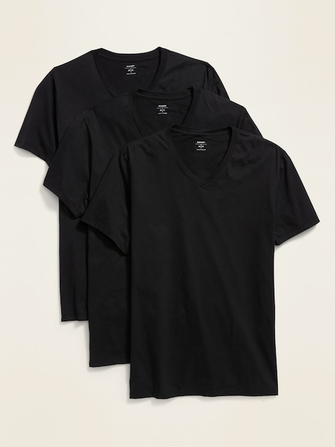 PAQUET DE TROIS T-SHIRTS À COL EN V POUR HOMME