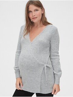 maternity wrap sweater