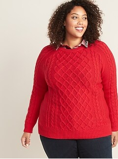 plus size red sweater