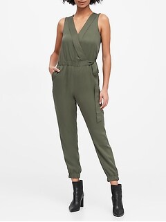 banana republic striped jumpsuit