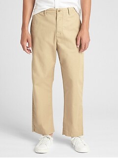 khaki wide leg jeans