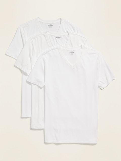 T-SHIRT À COL EN V AU FINI SOYEUX POUR HOMME (PAQUET DE 3) - T