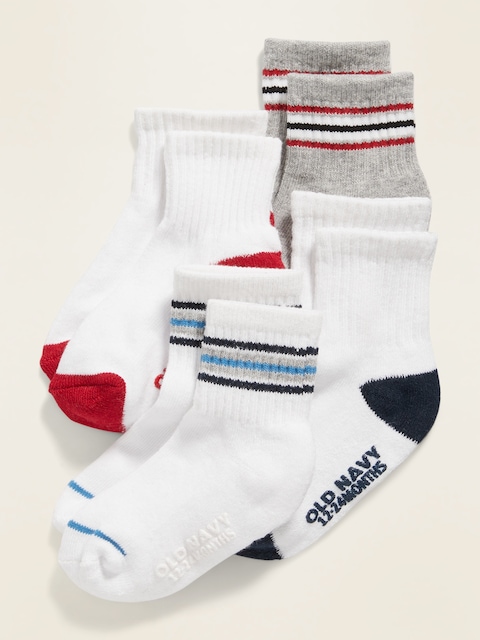 PAQUET DE QUATRE PAIRES DE CHAUSSETTES DE SPORT POUR TOUT-PETIT ET BÉBÉ