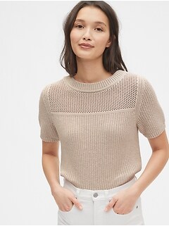 gap short sleeve sweater