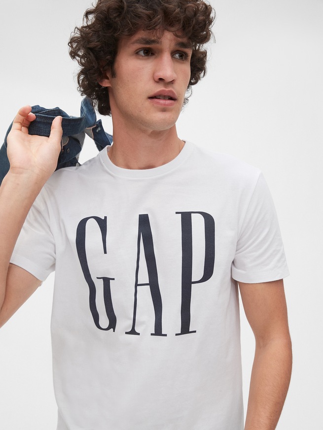 GapロゴクルーネックTシャツ(ユニセックス)-0