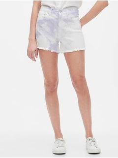 gap black denim shorts