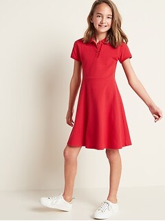 girls casual red dress