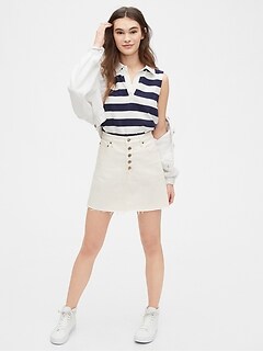 petite jean skirt