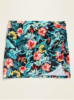 floral swim skirt