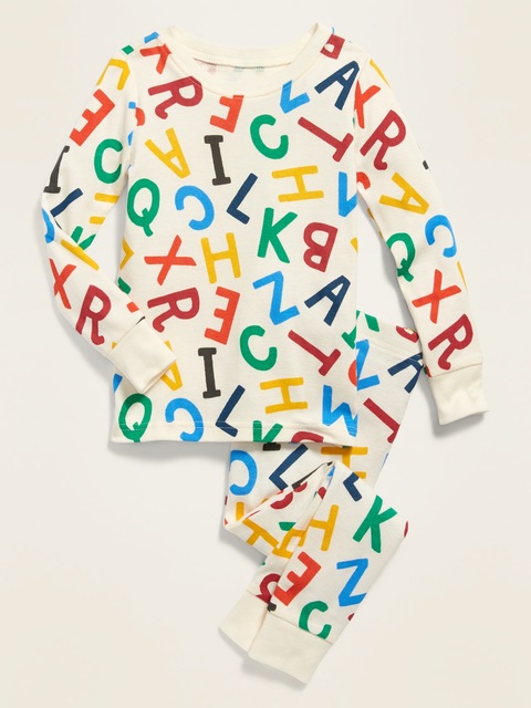 Unisex Alphabet Pajama Set for Toddler & Baby