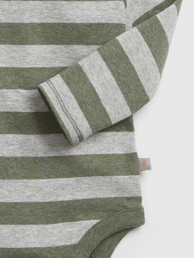 3枚組ストライプボディスーツ (ベビー)-2