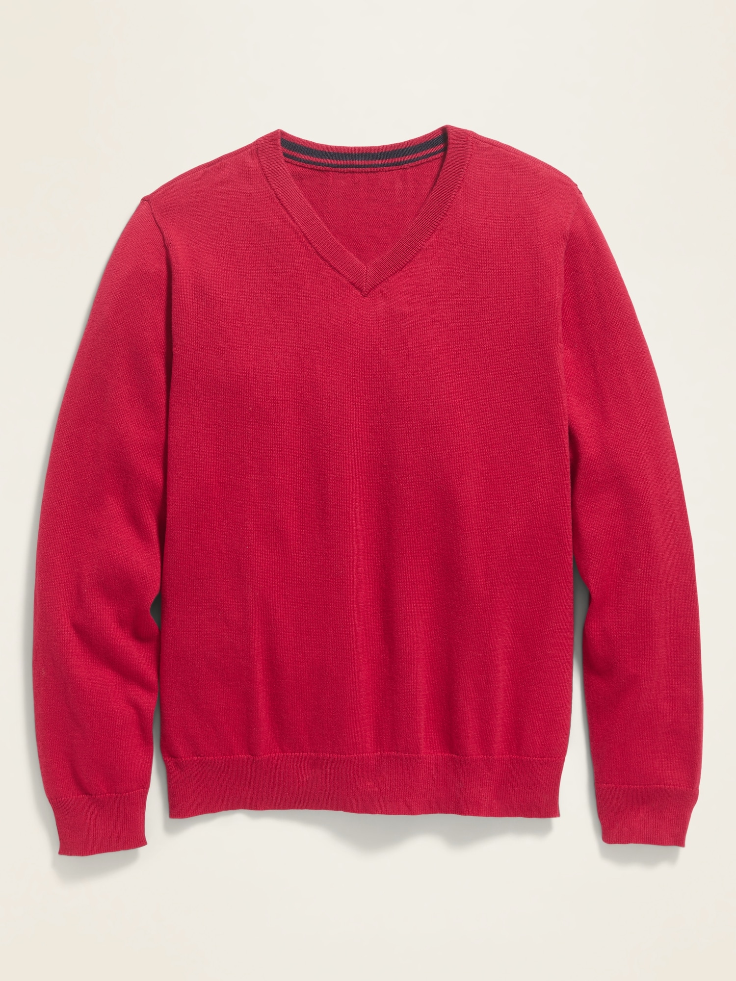 School Uniform Solid V-Neck Sweater for Boys