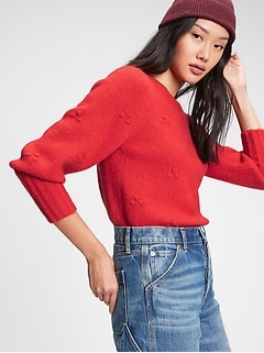 gap red cardigan