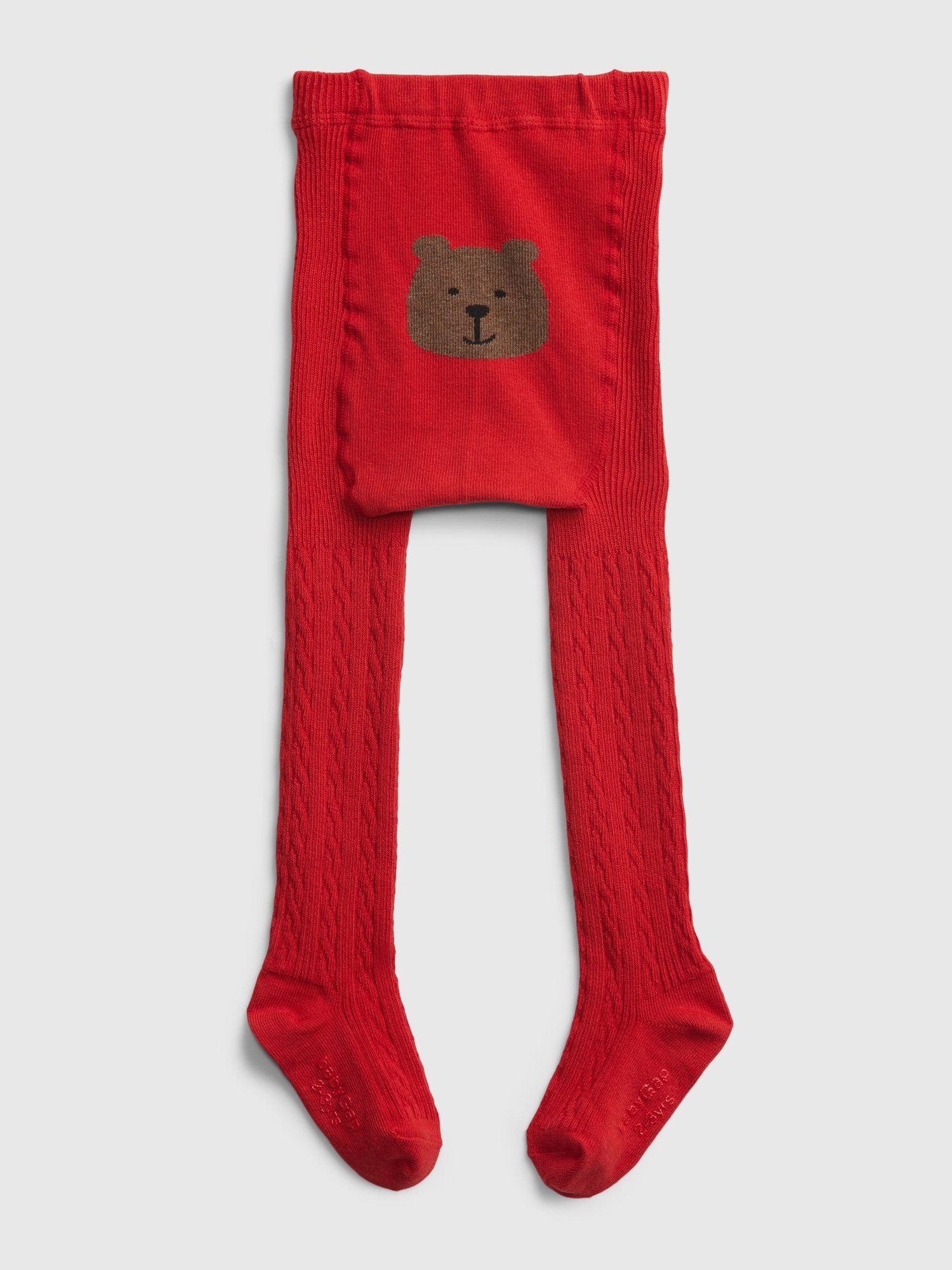 COLLANT EN TRICOT TORSADÉ À MOTIF D'OURS POUR BÉBÉ