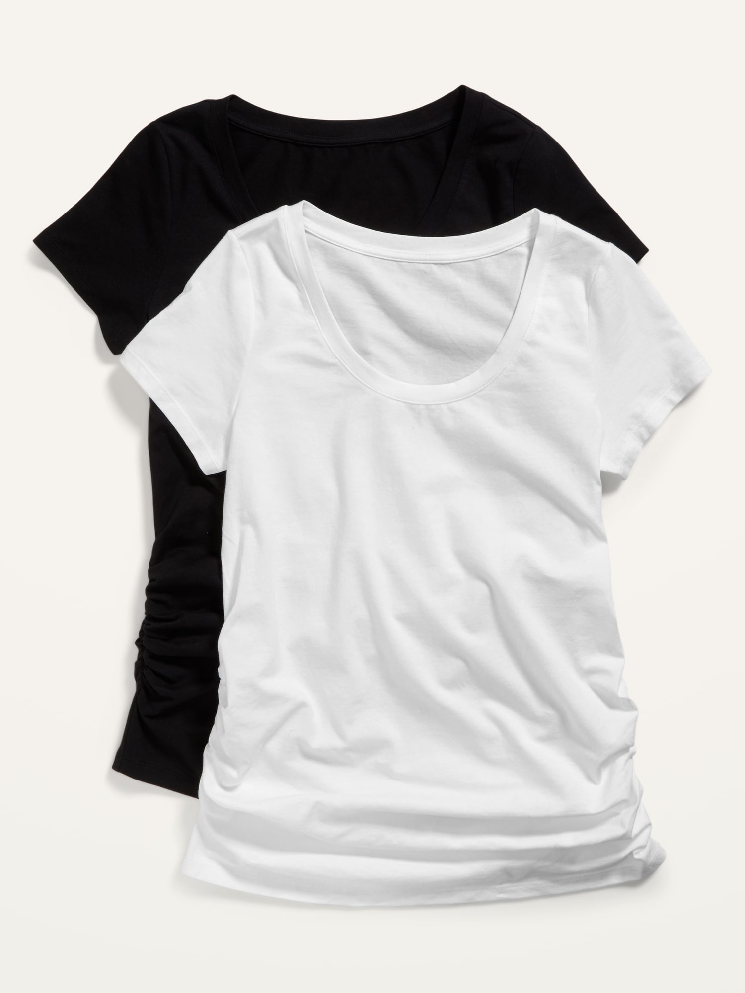 T-SHIRT DE MATERNITÉ À ENCOLURE ÉCHANCRÉE (PAQUET DE 2)