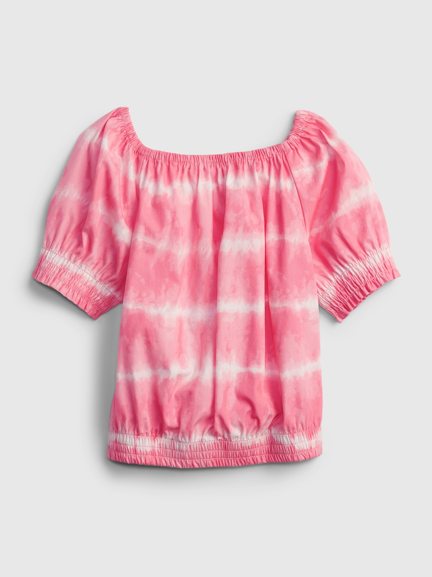 Kids Tie-Dye Puff Sleeve Top