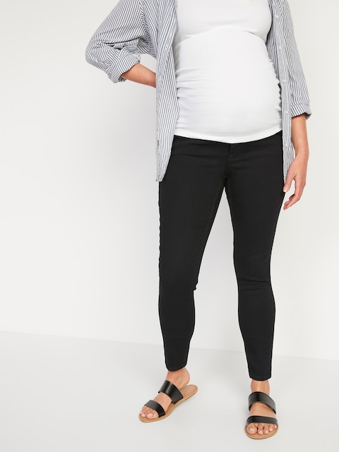 JEAN TRÈS AJUSTÉ À EXTENSIBILITÉ 360° AVEC PANNEAU RABATTABLE DE MATERNITÉ