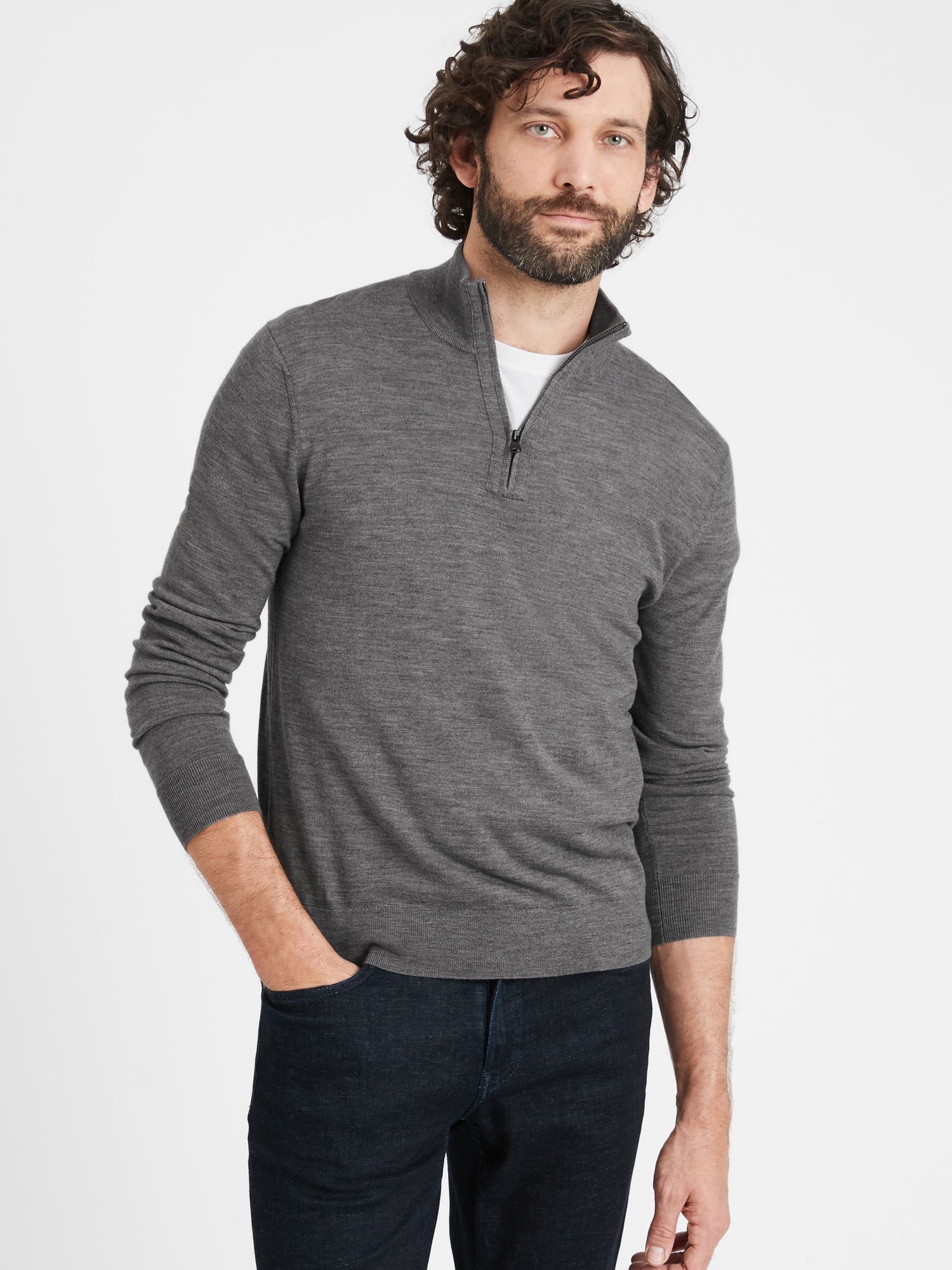 Merino Half-Zip Sweater in Responsible Wool