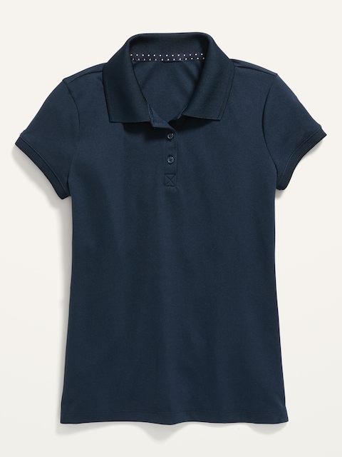 Uniform Moisture-Wicking Polo Shirt for Girls