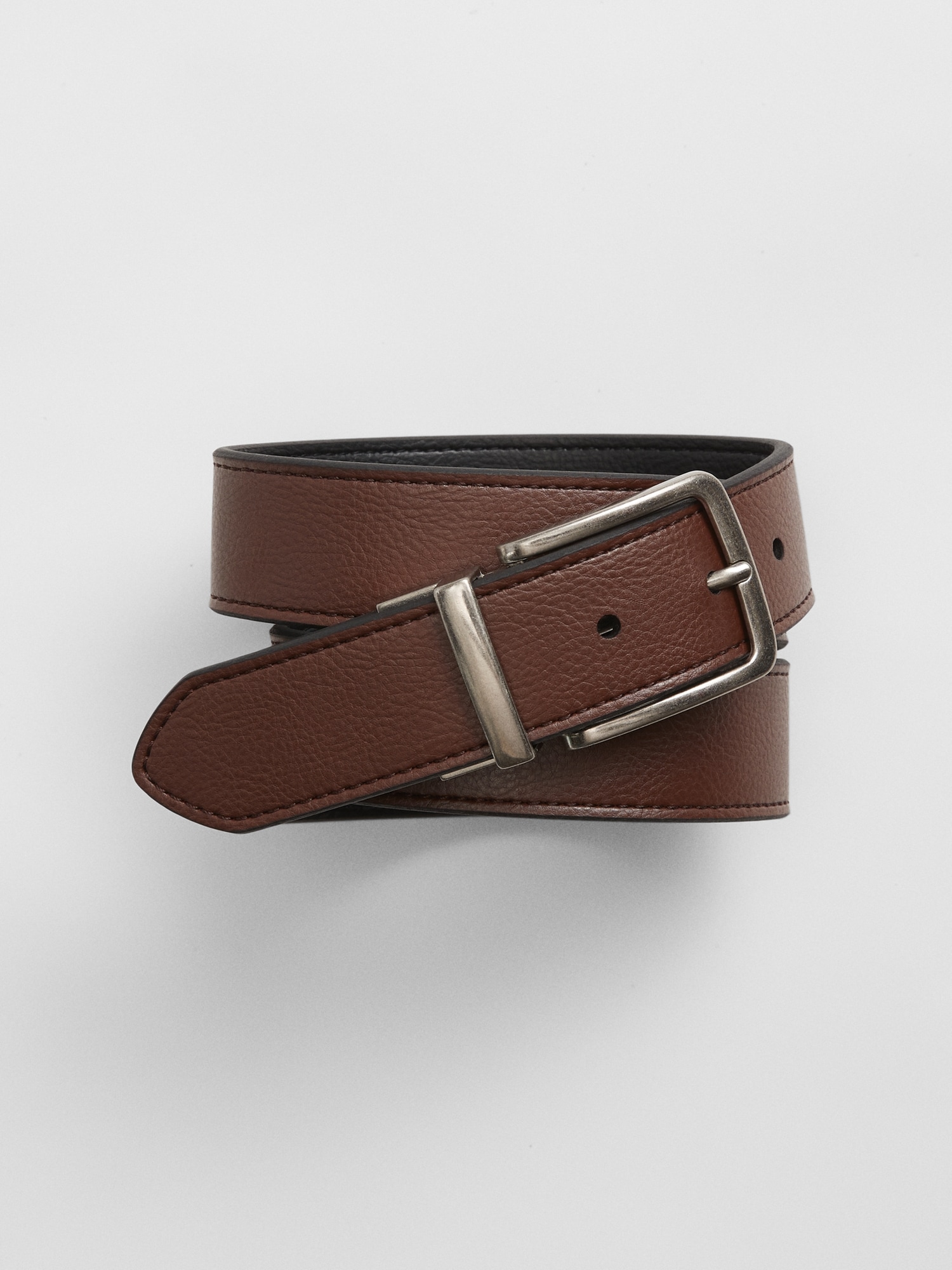 Vegan-Leather Reversible Belt