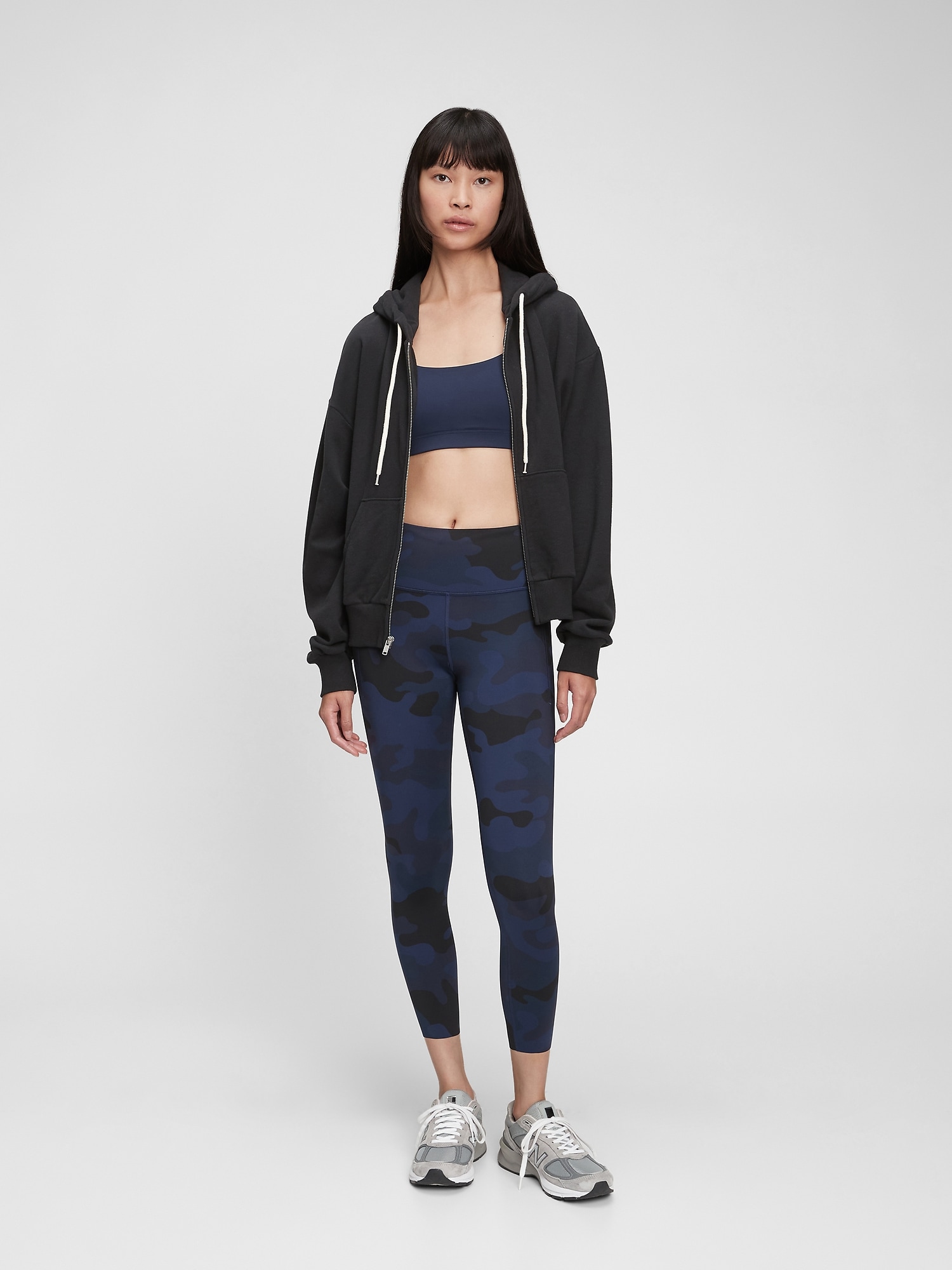 LEGGING HYBRIDE LONGUEUR 7/8 À TAILLE HAUTE GAPFIT EN TISSU POWER RECYCLÉ