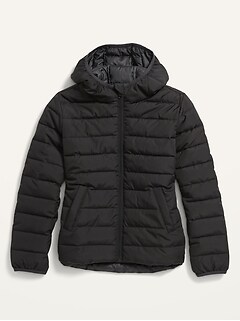 Oldnavy Water-Resistant Narrow-Channel Hooded Puffer Jacket for Girls