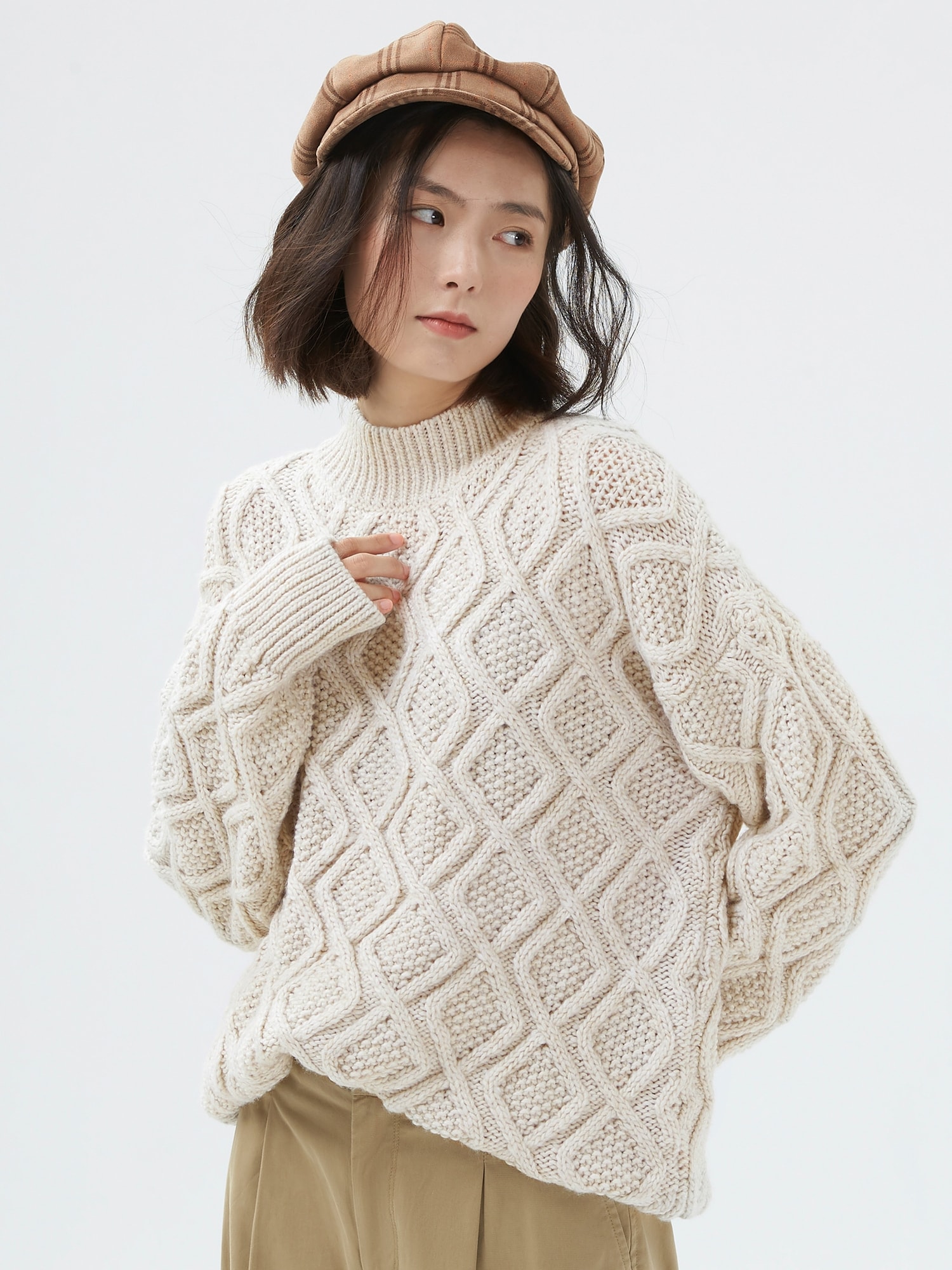 GAP - 【超美品】GAP オーバーサイズ ケーブル モックネック