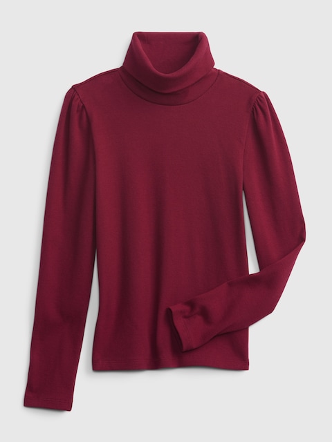 T-SHIRT CÔTELÉ À COL ROULÉ POUR ENFANT